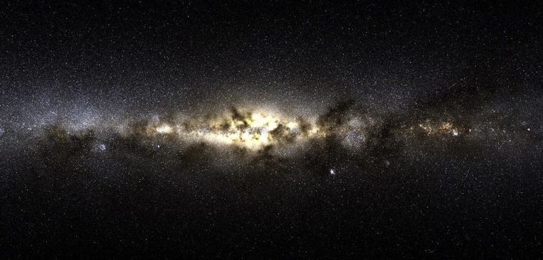 Still van een simulatie van de vorming van afzonderlijke sterrenstelsels toen het universum nog maar een paar miljoen jaar oud was.