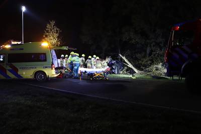 Bestuurder ernstig gewond bij zwaar eenzijdig ongeluk in Maashees