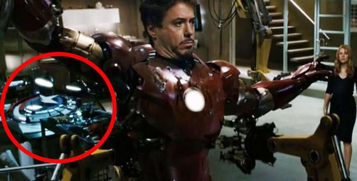 Captain America schild in Iron man