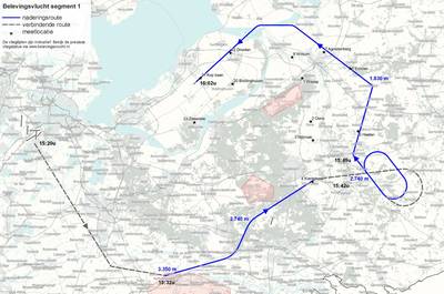 Kijk hier hoe laat de belevingsvlucht van Lelystad Airport woensdag bij jou langskomt