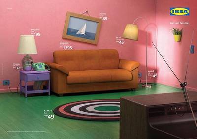 Ikea bootst woonkamers uit hitseries na: van The Simpsons tot Friends
