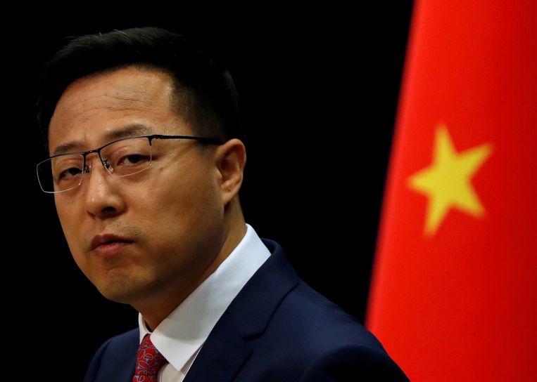  Zhao Lijian, woordvoerder van het Chinese ministerie van Buitenlandse Zaken.