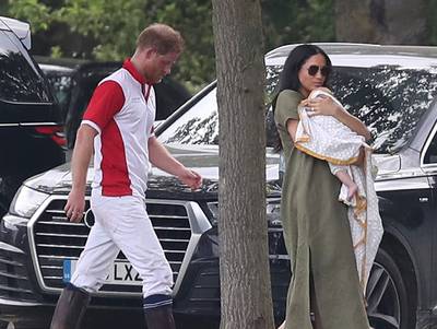 Meghan Markle neemt baby Archie mee naar polowedstrijd