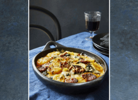 Tartiflette met chorizo & spinazie