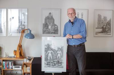 Maatschappijkritiek in zwart-witte tekeningen