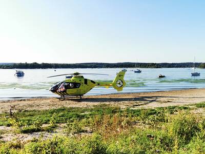Watersporter zwaargewond bij Rhederlaag; per traumaheli naar RadboudUMC in Nijmegen