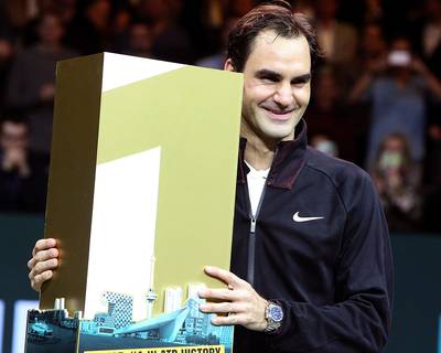 Federer oudste nummer 1 ooit na zege op Haase in Ahoy