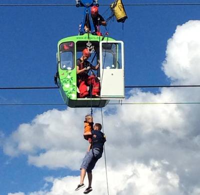 Tientallen mensen vast in gondel boven de Rijn