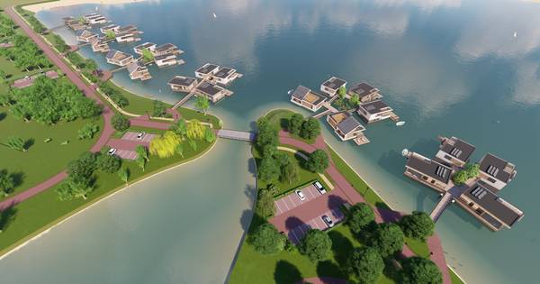 Het aantal drijvende woningen op Lentse Plas ligt nog niet helemaal vast