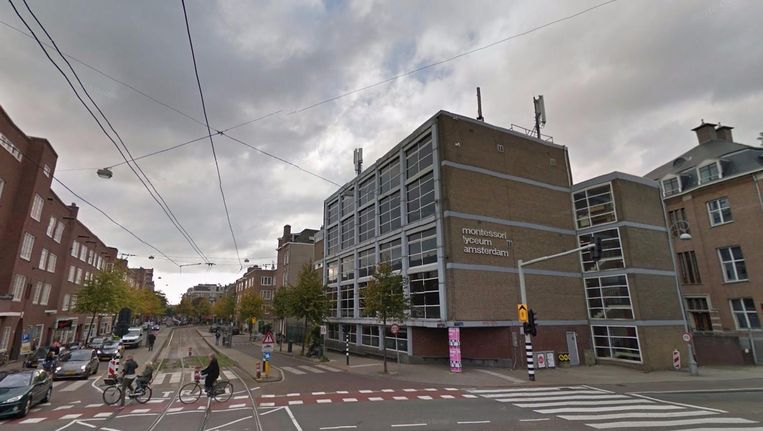 De jongen zat in de eerste klas van het Montessori Lyceum Beeld Google Streetview