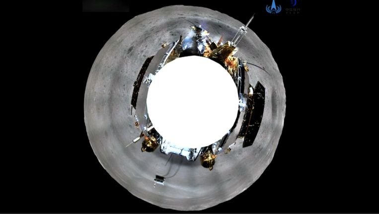 Chinese onderzoekers maakten unieke 360 graden beelden van het maanoppervlak openbaar. 
