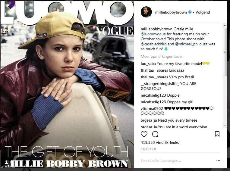 Zo Cool Als Millie Bobby Brown Was Niemand Als Kind De Volkskrant