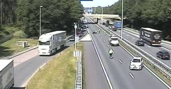 Ongeluk op A58 bij Moergestel, rijbaan korte tijd dicht richting Eindhoven.