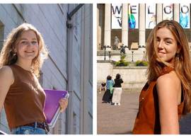 Een bruin, mouwloos shirtje à la prinsessen Elisabeth en Alexia 