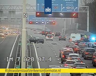 Weggelopen drankrijder opgepakt na ravage op A28 bij Zwolle