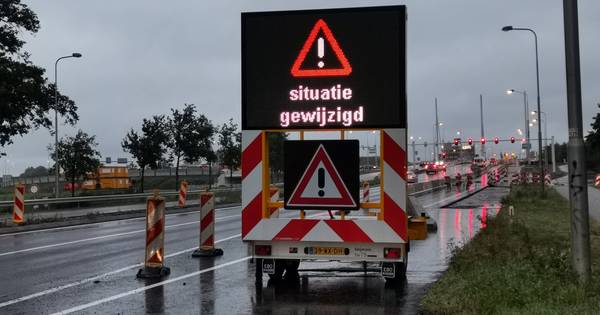 Matrixborden bij aangepaste oprit A12 na ongevallen.