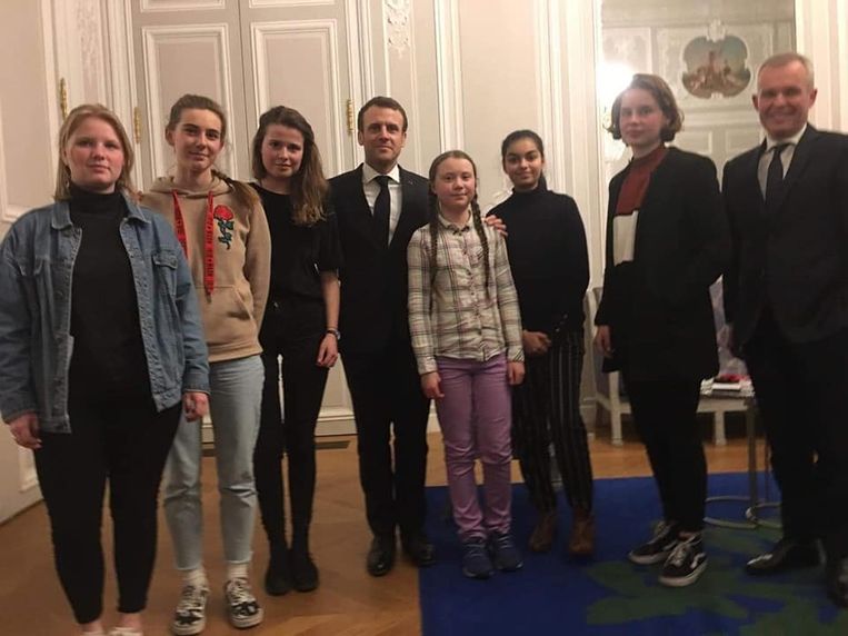 Risultati immagini per macron greta