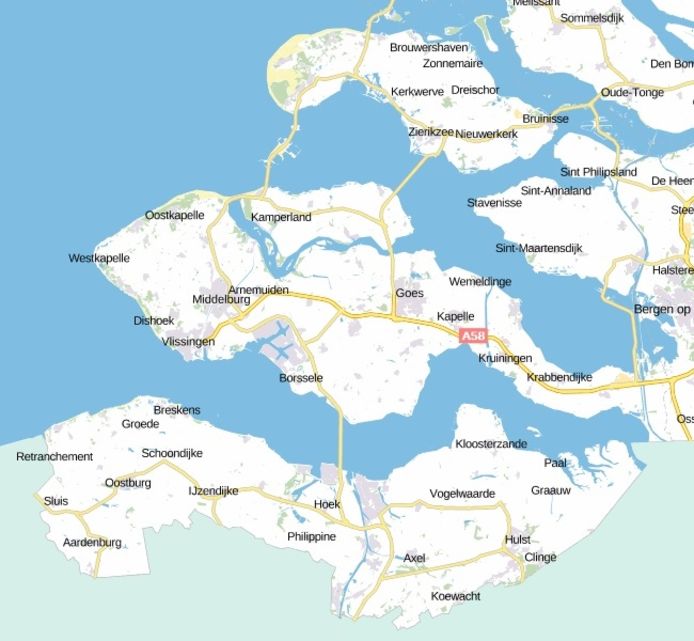 zeeland kaart Gezamenlijke kaart van Zeeuwse overheden | Zeeland | AD.nl