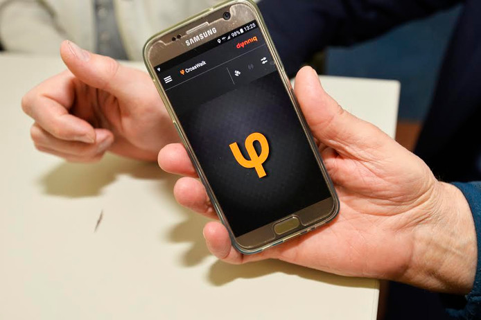 Screenshot van de app