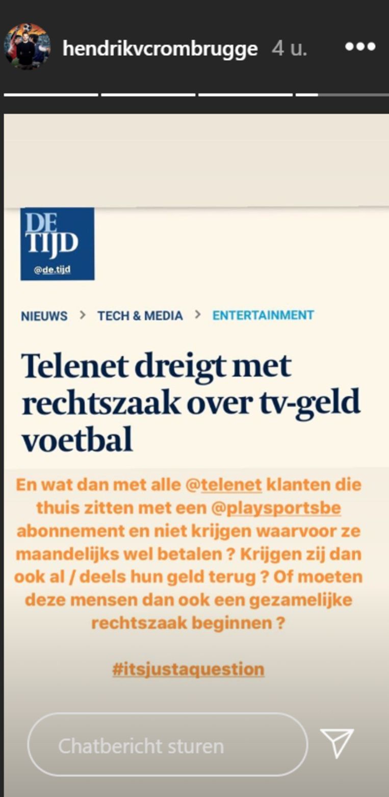 De reactie van Van Crombrugge.