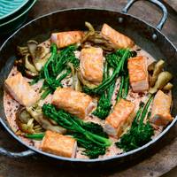 Zalm met broccolini, oesterzwammen en kokos-limoensaus of een pasta rivierkreeft: dit is ons weekmenu