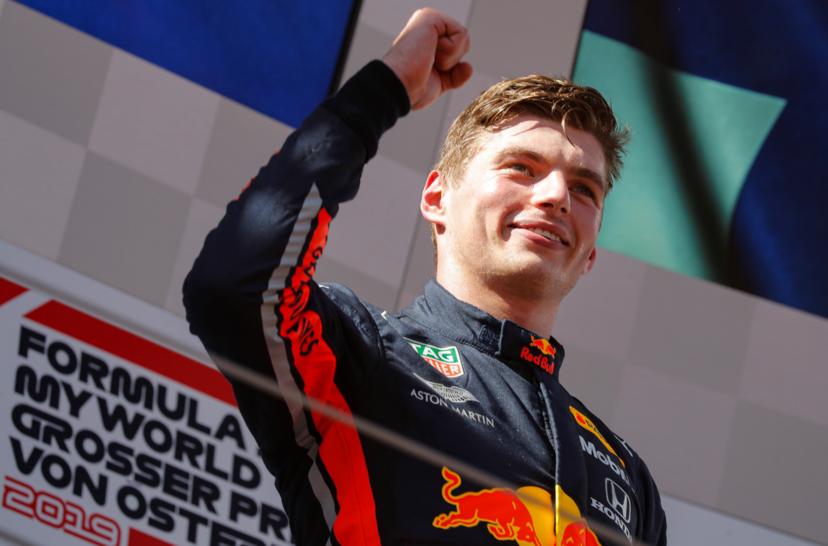 Max Verstappen na overwinning