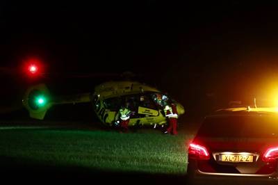 Traumahelikopter geland in Deurningen, één persoon met spoed naar het ziekenhuis