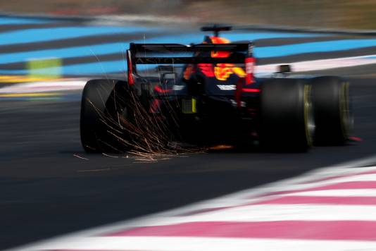 Verstappen in zijn Red Bull-bolide.