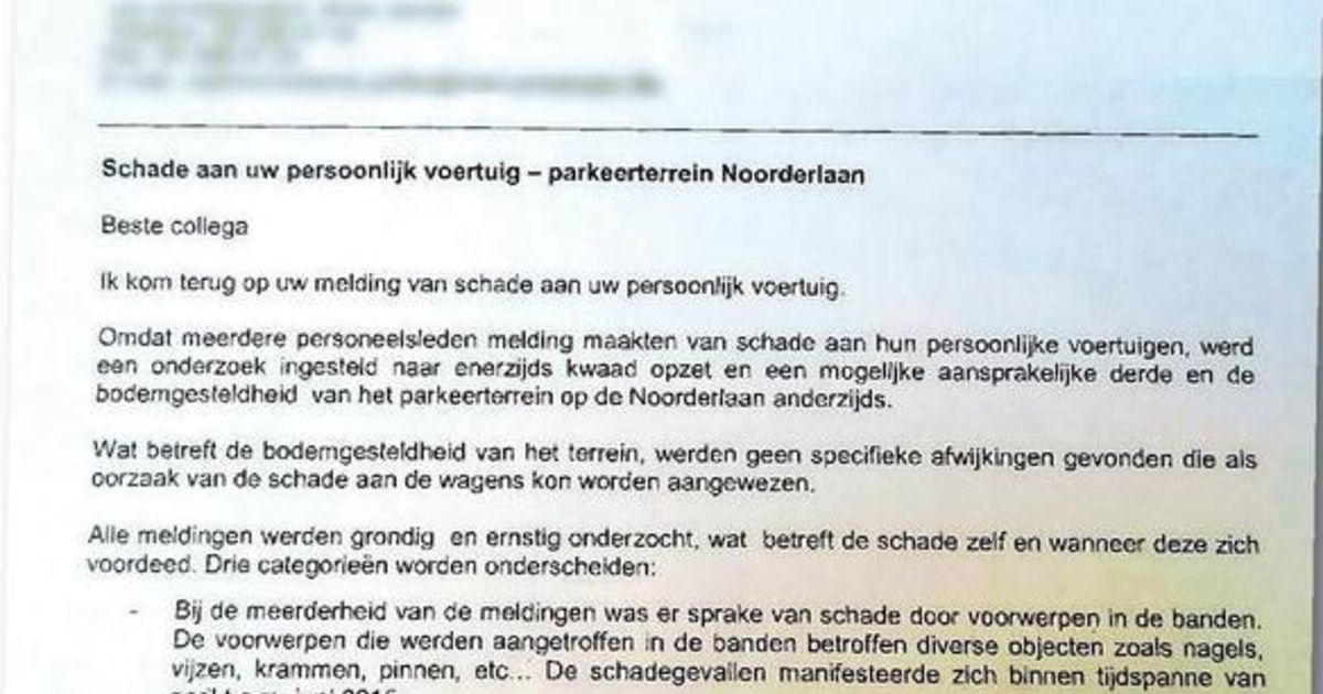 Voorbeeldbrief schadegeval