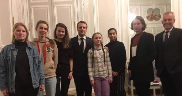 Macron Ontvangt Greta Thunberg Anuna De Wever En Kyra Gantois In Het Elysee Het Was Een Positieve Ontmoeting Buitenland Hln Be