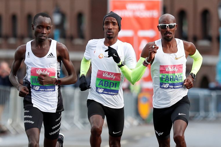 Bashir Abdi moet in halve marathon van Londen alleen Mo ...