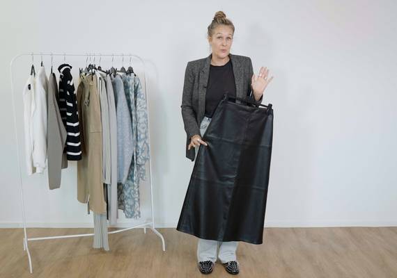 Stylist Liselotte: 3x zo rock je de leren maxirok