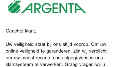 Phishingmails in omloop: fraudeurs maken misbruik van problemen bij Argenta