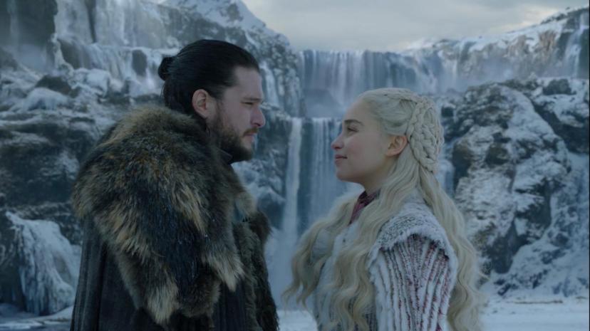 Jon Snow en Daenerys Targaryen in Game Of Thrones