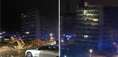 Dode door val torenkraan op flatgebouw in België