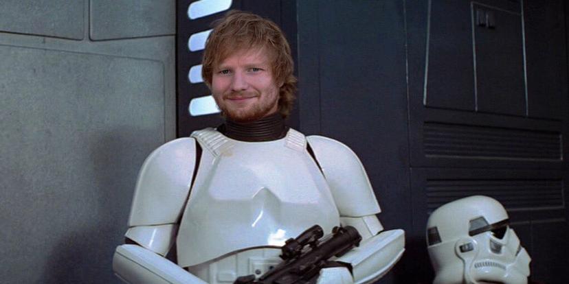 Ed Sheeran pakt wéér een cameo en speelt een stormtrooper in Star Wars: Episode IX