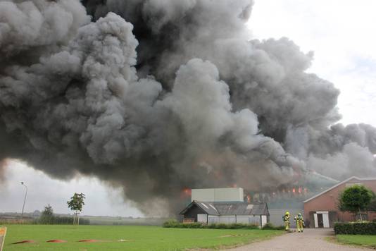 Grote brand in Erichem.