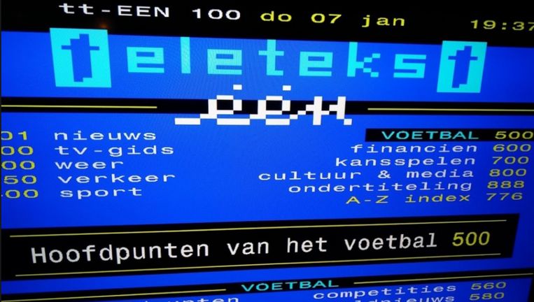 Belgische omroep VRT stopt met teletekst | De Volkskrant