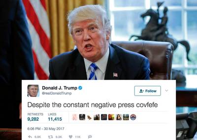 Trumps geheimzinnige ‘covfefe’ krijgt eindelijk betekenis