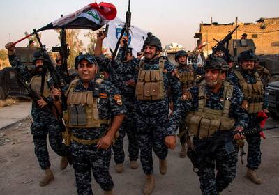 Leger Irak viert bevrijding Mosul met parade