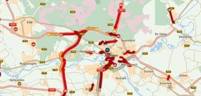 Na dramatische ochtendspits nu ‘klein verkeersinfarct’ rond Arnhem