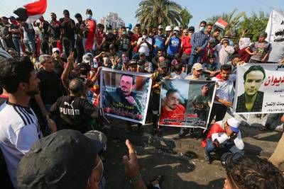 Politie schiet actievoerder dood bij demonstratie Irak,  91 gewonden