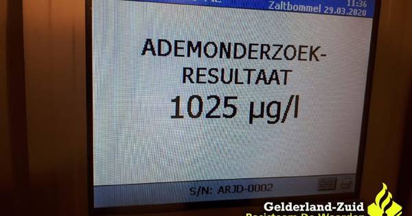 Bestuurder uit Kerkwijk nog dronken van avond ervoor: rijbewijs kwijt - BD.nl