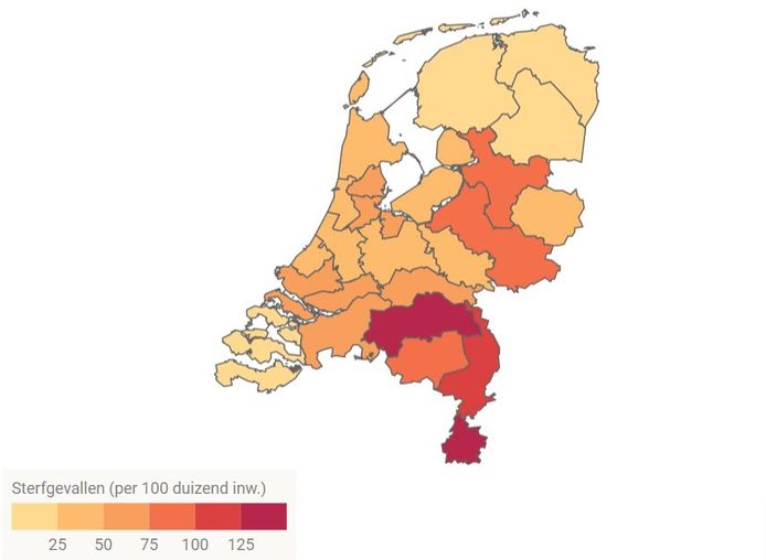 Sterfte In Zuid Nederland Door Corona Tijdens Eerste Golf Acht Keer Hoger Dan In Noorden Van Het Land Brabant Bd Nl