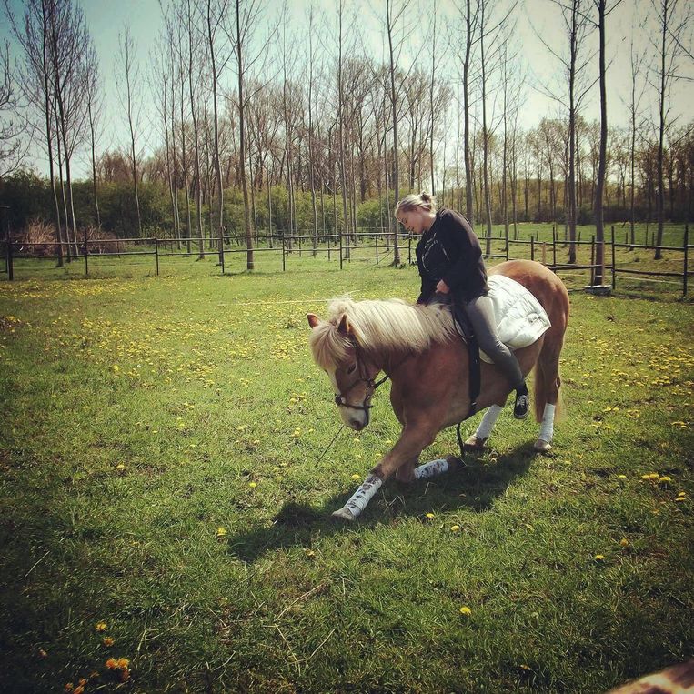 Dorien met haar paard Jill.