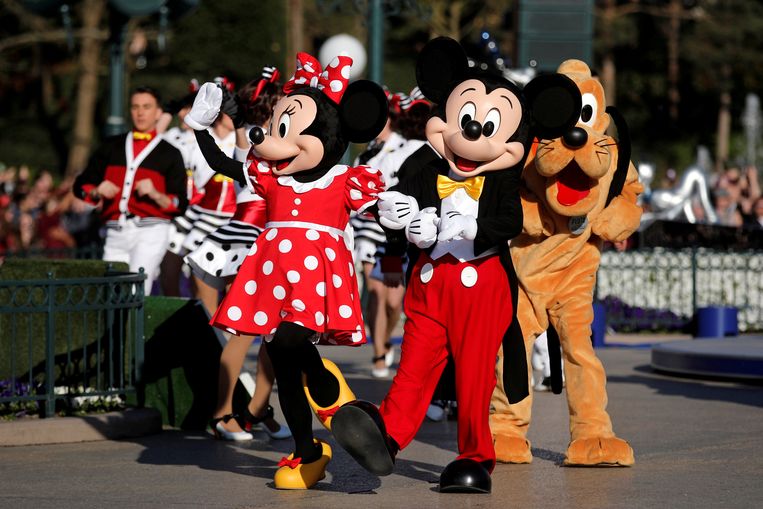 De Disneyfiguren Mickey en Minnie Mouse