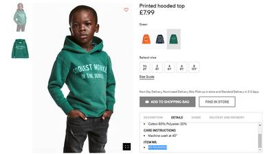 Ouders H&M-modelletje verhuizen na ophef om trui