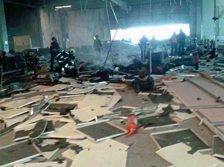 - Attentat ? lÕa?roport Brussels Airport de Zaventem   - Aanslag in Brussels Airport Hall de departs - Vertrekhal  22/3/2016 pict. by Joel  Photo News (C) Photo News