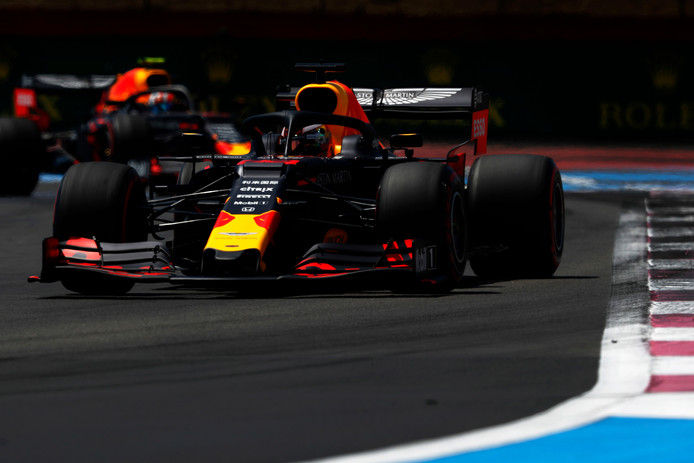 Verstappen in zijn Red Bull-bolide.