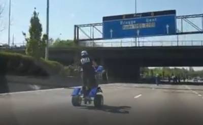 Motorrijders gebruiken Antwerpse Ring als stuntbaan